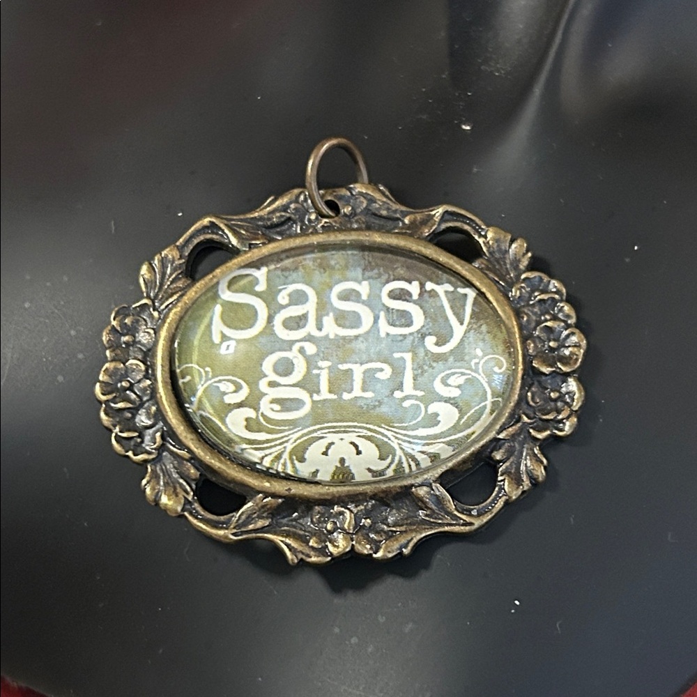 Vintage Style Sassy Girl Pendant
